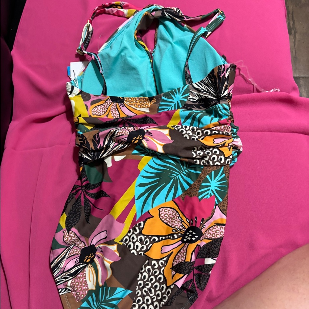 Blue Rod be at tie Brand size 8 one piece swimwear NWT